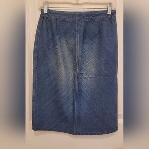 A/X Armani Exchange Blue Classic Denim Skirt Sz 2